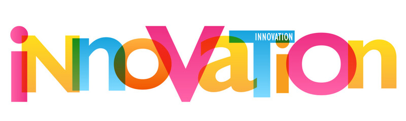 INNOVATION colorful vector typography banner