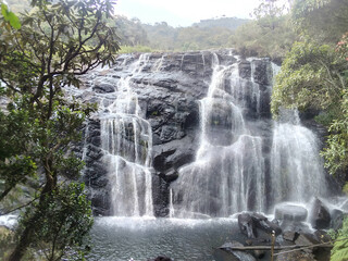 Obraz premium Baker's Fall in Horton Plains Sri Lanka 