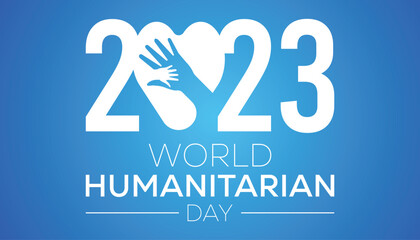 World humanitarian day (WHD) is observed every year on August 19.World Humanitarian Day  horizontal banner template - obrazy, fototapety, plakaty