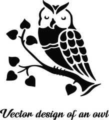 Enchanting Owl Vector Design - his enchanting owl vector design captures the mystique and wisdom of these nocturnal creatures.