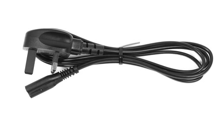 Power adapter isolated on white