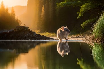 bear in the lake