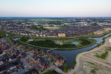 Scenic view of suburban district 
