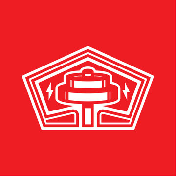 BARBELL GYM SPORT LOGO ICON