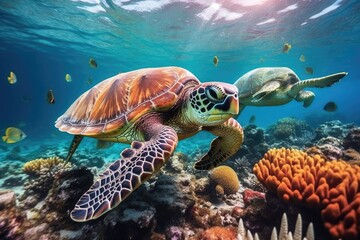 Marine Turtles Oceanic Reptiles