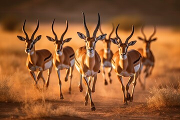 Graceful Gazelles Elegant Antelopes - obrazy, fototapety, plakaty