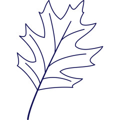 Line Oak Leaf-09