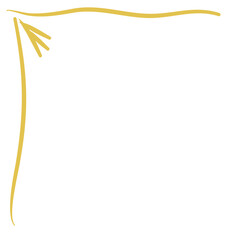 Gold Corner Foliage Leaf Decoration