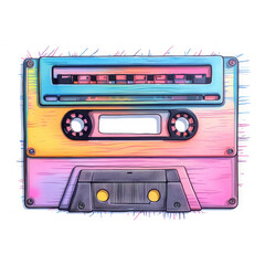 Naklejka premium Watercolor Casset Generated AI