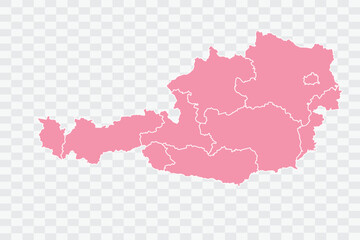 Austria Map Rose Color Background quality files png