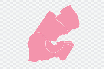 Djibouti Map Rose Color Background quality files png