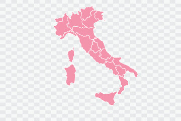 Italy Map Rose Color Background quality files png