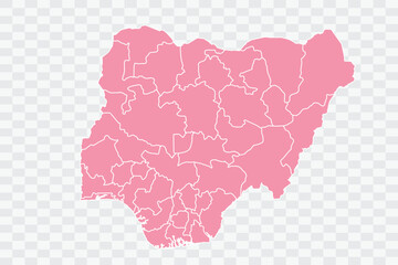 Nigeria Map Rose Color Background quality files png