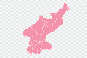 North Korea Map Rose Color Background quality files png
