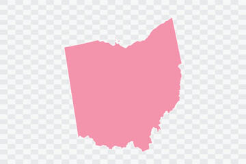 OHIO Map Rose Color Background quality files png