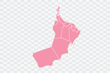 Oman Map Rose Color Background quality files png