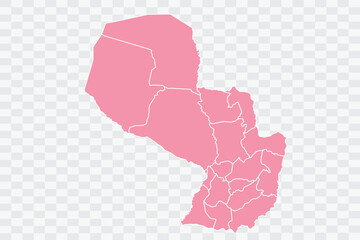 Paraguay Map Rose Color Background quality files png