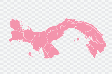 Panama Map Rose Color Background quality files png