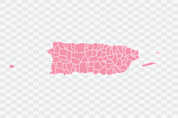 Puerto Rico Map Rose Color Background quality files png
