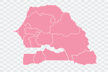 Senegal Map Rose Color Background quality files png