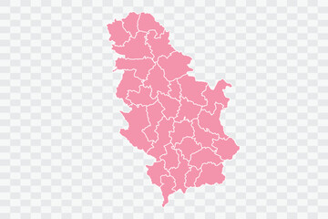 Serbia Map Rose Color Background quality files png