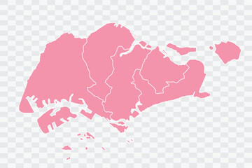Singapore Map Rose Color Background quality files png