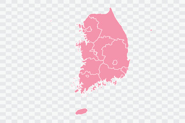 South Korea Map Rose Color Background quality files png