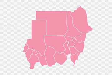 Sudan Map Rose Color Background quality files png