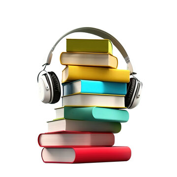 listen to the audio book concept isolated
