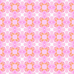 Chevron watercolor pattern. Orange dazzling boho