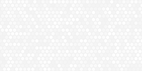 Gray and white honey hexagonal cells seamless texture. Mosaic or speaker fabric shape pattern. Honeyed comb grid texture and geometric hive hexagonal honeycombs. Vector illustration