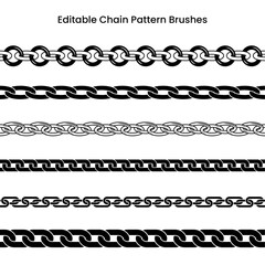 Chain pattern brushes editable strokes template
