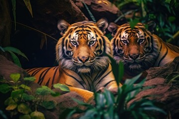 Fototapeta premium Majestic Tigers Regal Felines