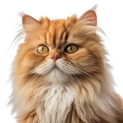 Persian cat on transparent background