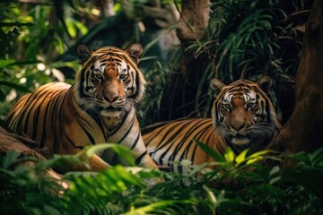 Obraz premium Majestic Tigers Regal Felines