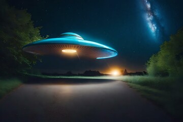 Fototapeta na wymiar ufo in the night