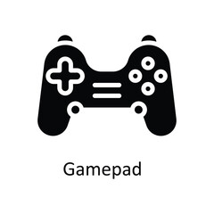 Gamepad  Vector   solid Icon Design illustration. Multimedia Symbol on White background EPS 10 File