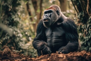 Naklejka premium The Mighty Gorilla Powerful Primate