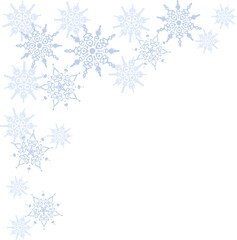 Snowflake corner. Vector design element