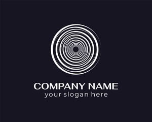 Circle and rings logo. Abstract universal logo for business.Swirling elegant waves. Template for creating a unique luxury design