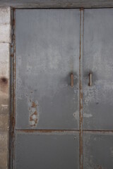 old metal door with lock