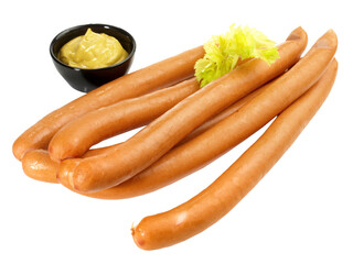 Sausages with Mustard - Wiener Würstchen on Transparent PNG Background