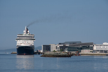 Cruise ship, Queen Victoria, in port. Trondheim, Norway.