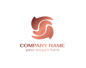 Fototapeta premium Wave logo. Abstract universal logo for business. Elegant flowing lines. Template for creating a unique luxury design, logo