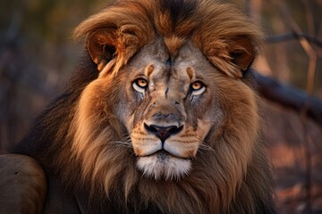 Naklejka premium Majestic Lion Royal King