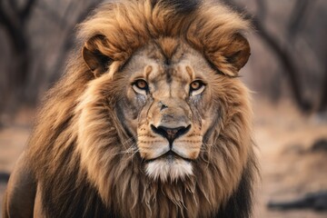 Obraz na płótnie Canvas Majestic Lion Royal King