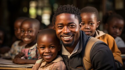 a picture of an African-American man teaching his students