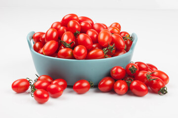 
A bell-shaped tomato that is much smaller than a normal tomato.