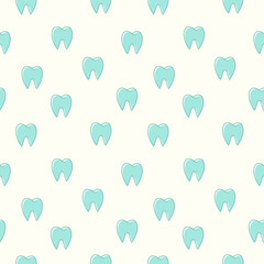 Seamless vector pattern with tooth theme