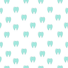 Seamless vector pattern with tooth theme